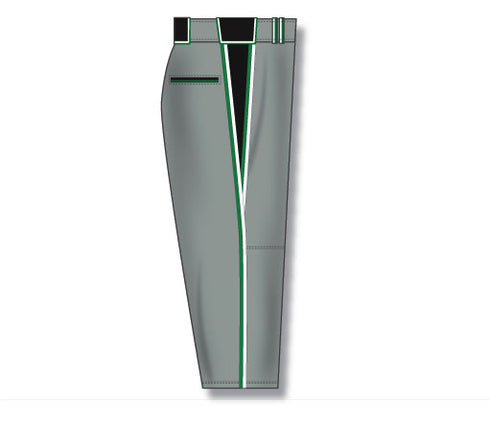 Athletic Knit Ladies Custom Made Pro Style Softball Pant with V-Pattern Insert and Braided Side Trim (SB655L)